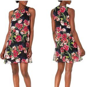 Tommy Hilfiger Sleeveless Dress Floral Chiffon Cottage Boho Preppy Wedding 8